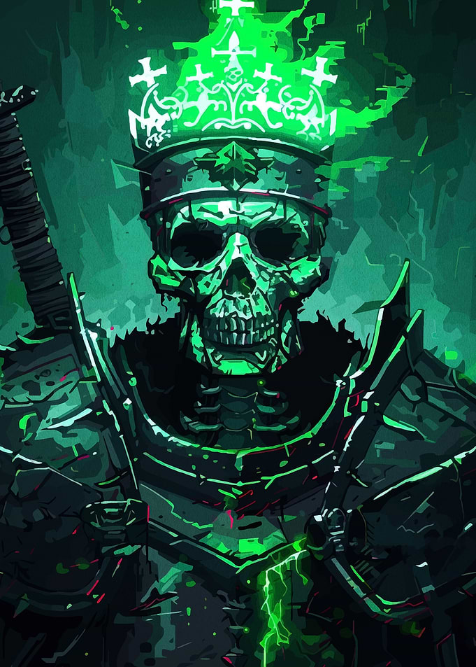 Green Skull King in Armor