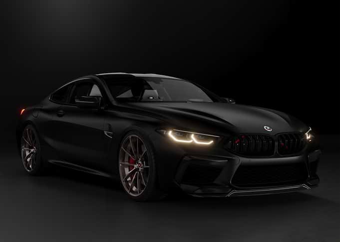 Sleek Black BMW M8 Coupe