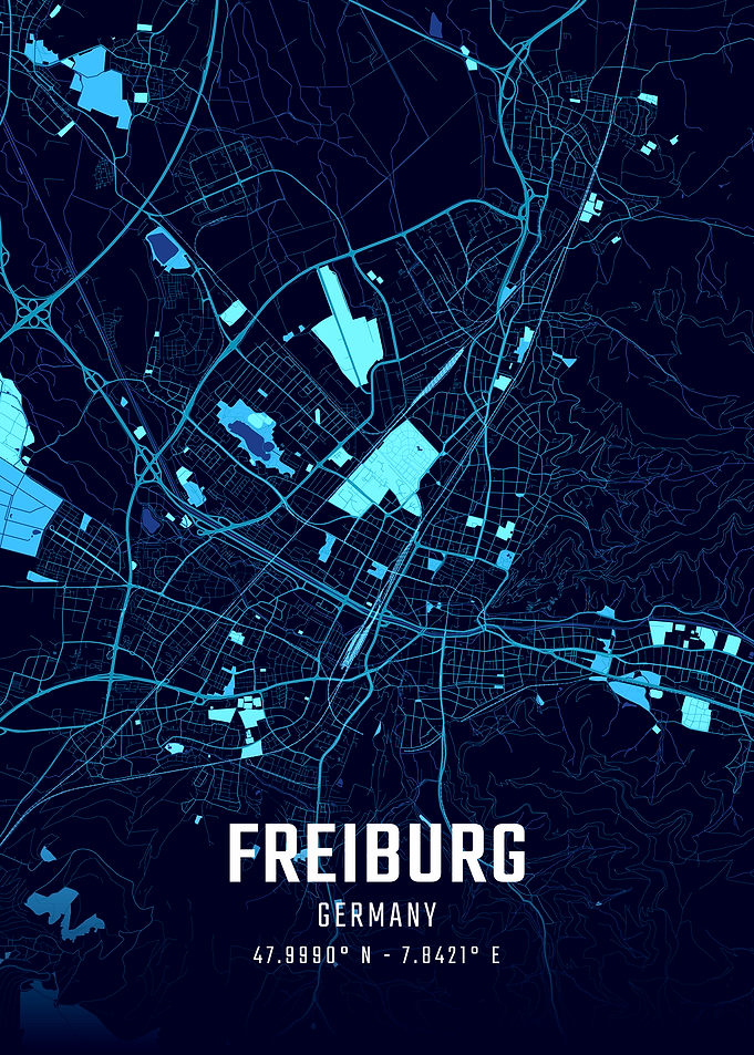 Freiburg Midnight City Map