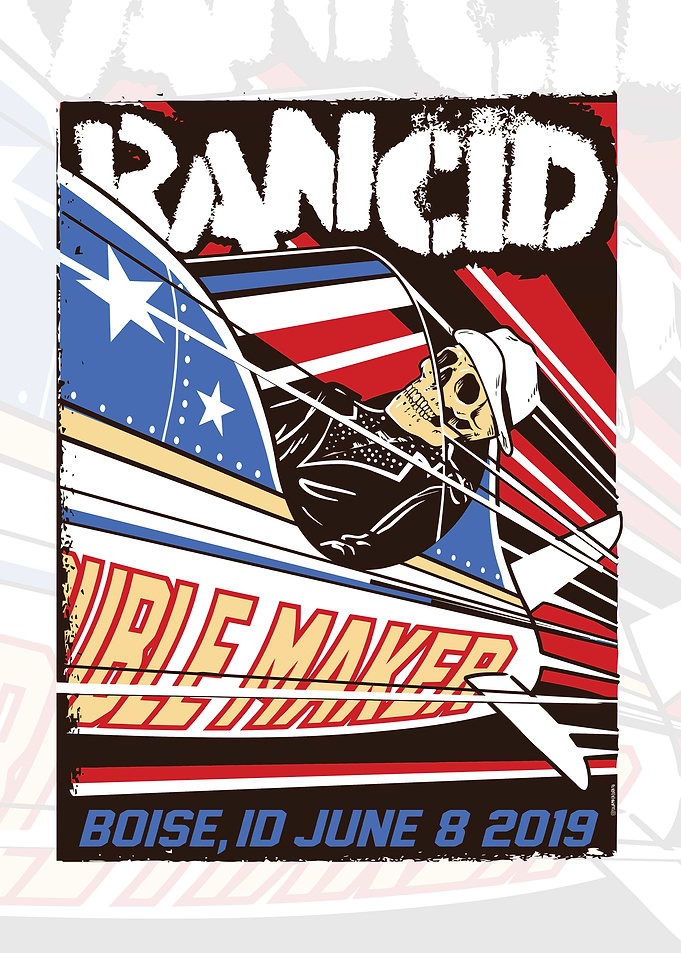 Rancid Trouble Maker Boise Concert Poster