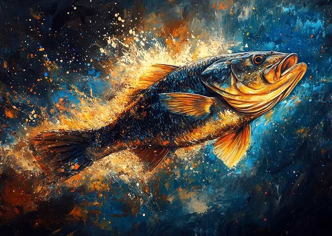 Abstract Fish Painting | Hobby Anglers