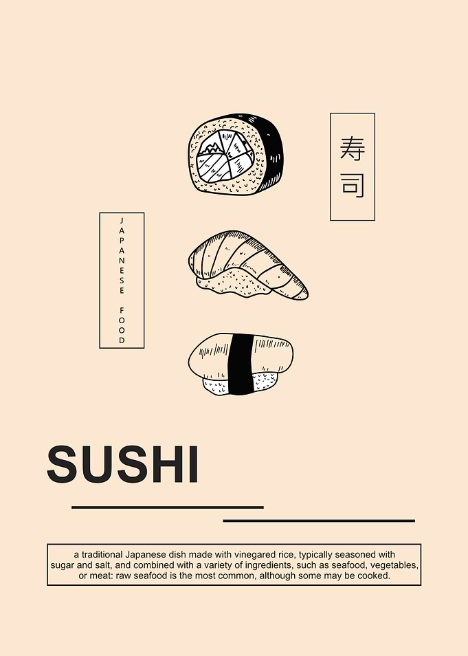 Sushi delicious food