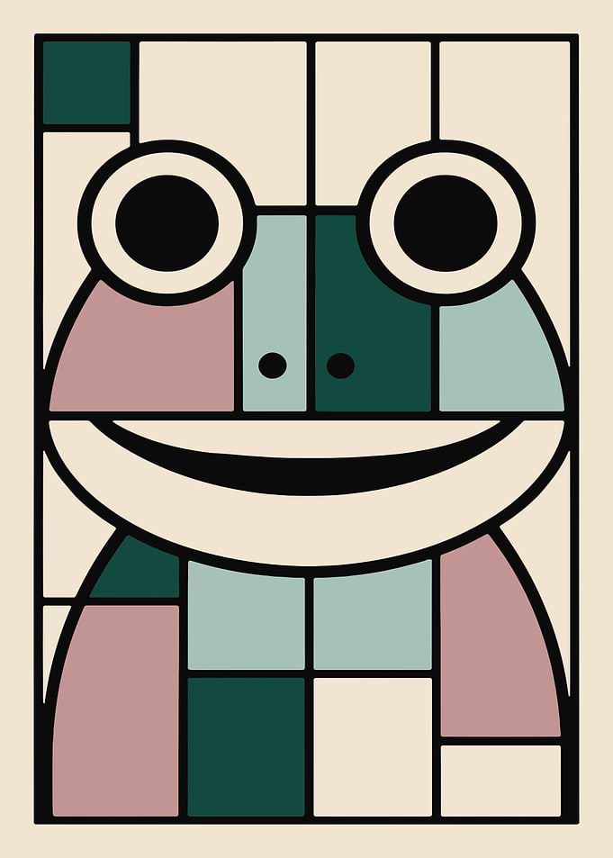 Abstract Frog Art
