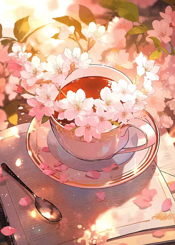 Cherry Blossom Tea Time