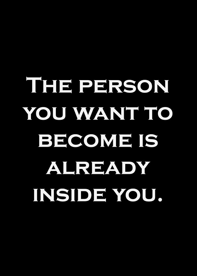 Inspirational Quote on Black Background