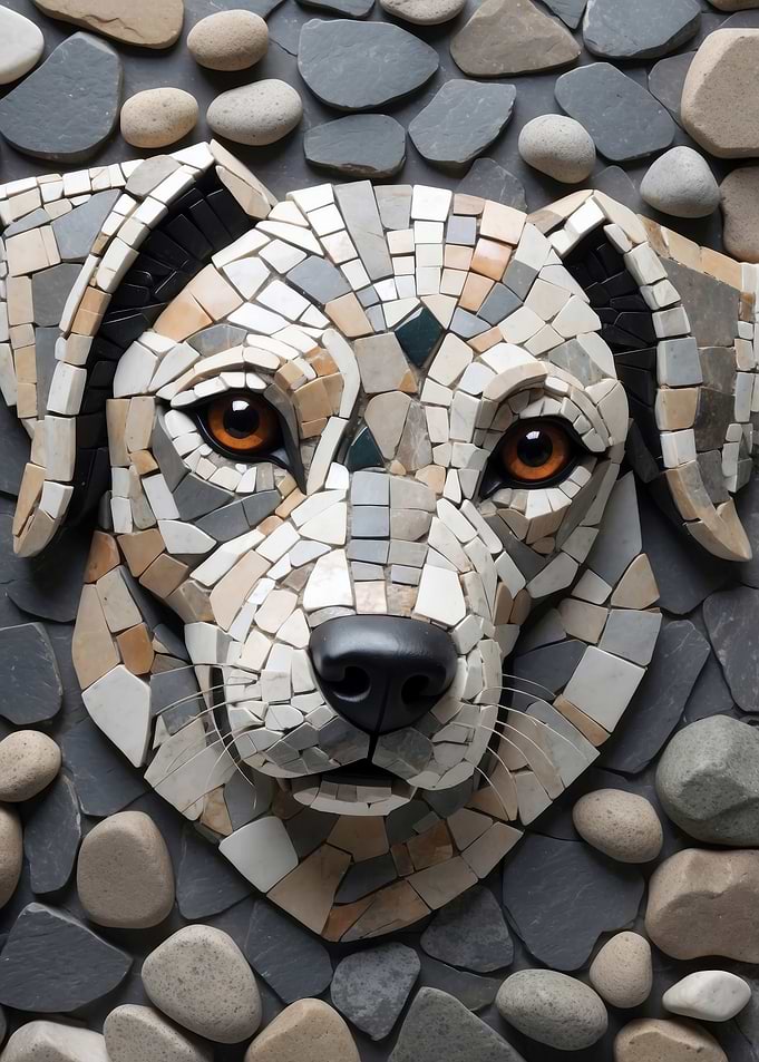 Dog Mosaic Art