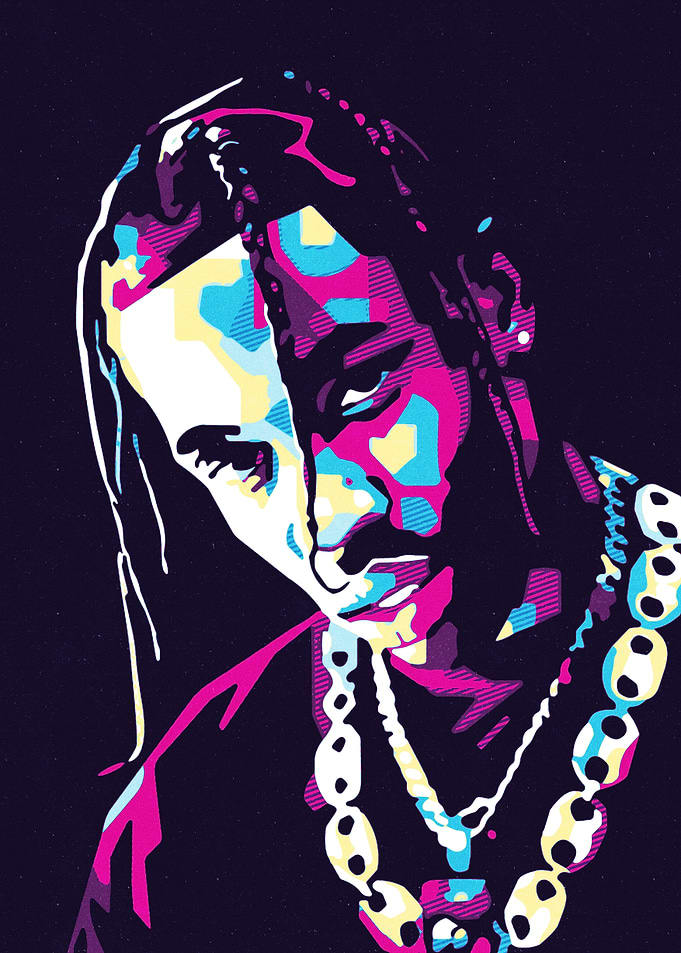Travis Scott Pop Art Portrait