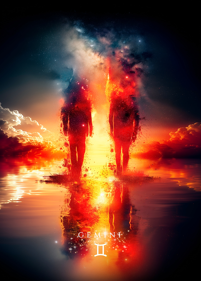 Gemini Zodiac Sign Digital Art