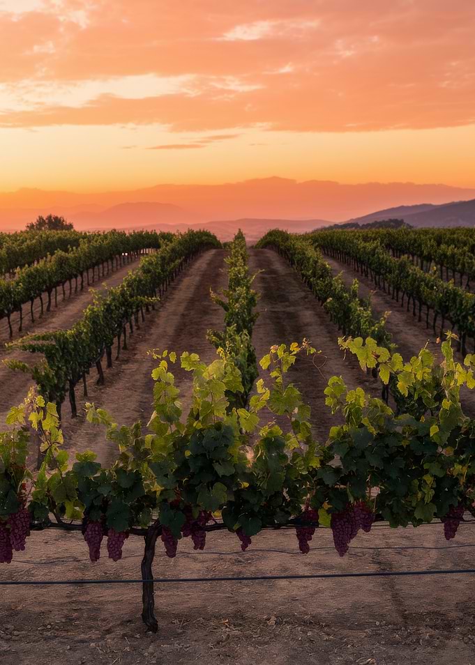 Vineyard at Sunset