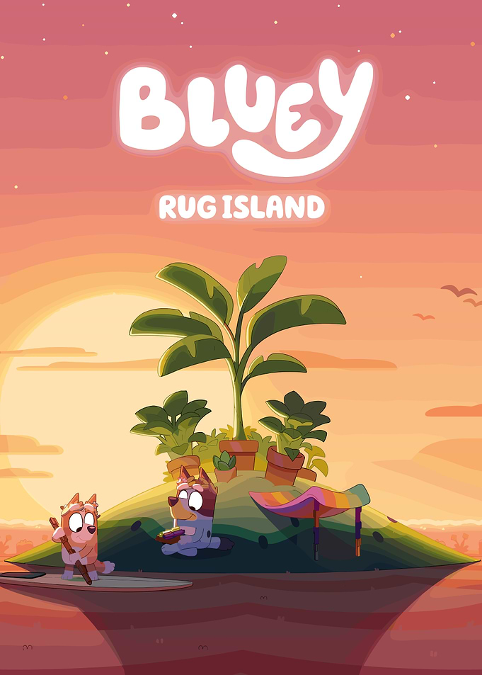 Bluey Rug Island Illustration