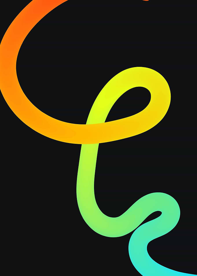 Gradient Swirl on Black Background