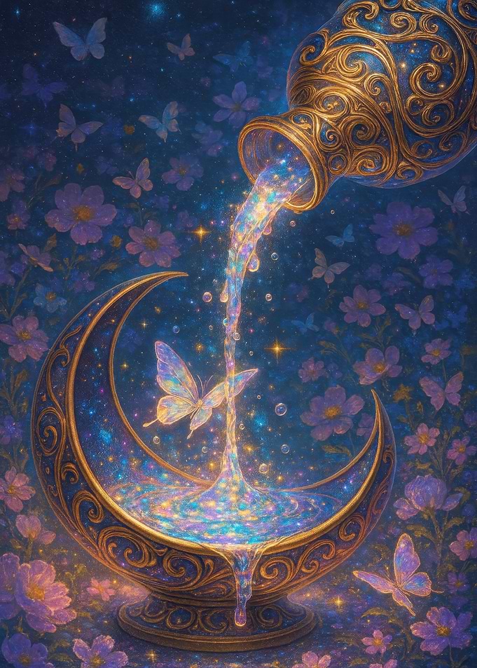Magical Pouring Vessel with Butterflies