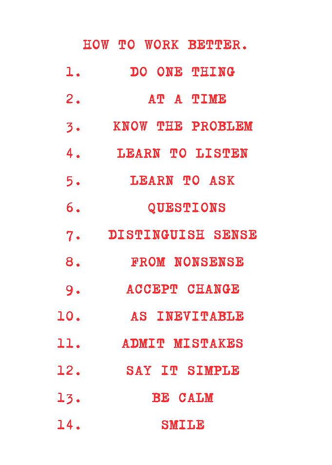 How to Work Better - Red Text