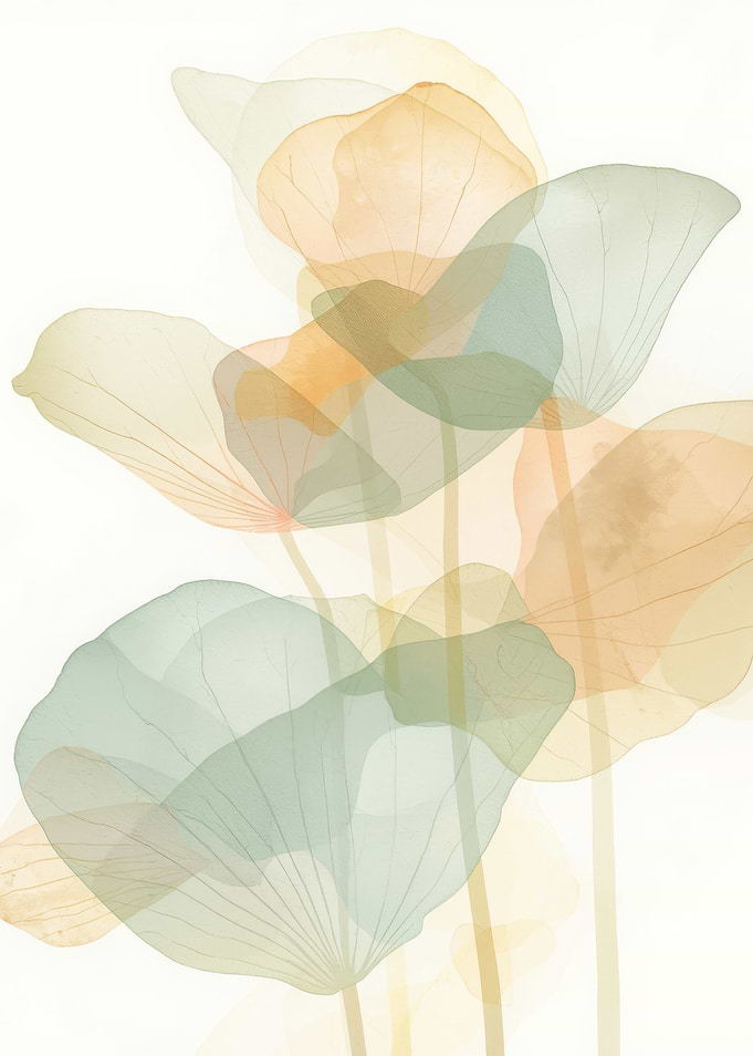 Abstract Floral Watercolor Painting