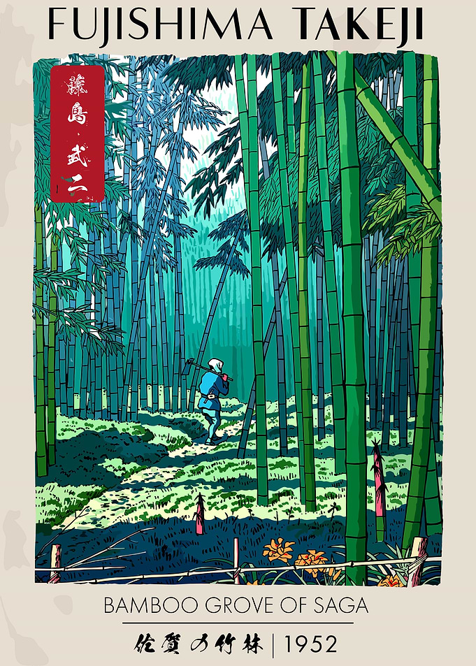 Fujishima Takeji: Bamboo Grove of Saga