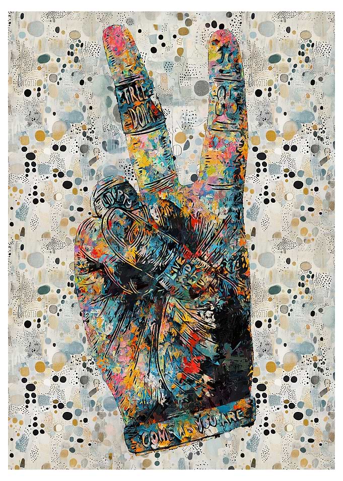 Colorful Peace Sign Art