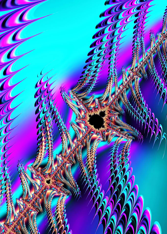 Fractal Abstract Art with Vibrant Colors