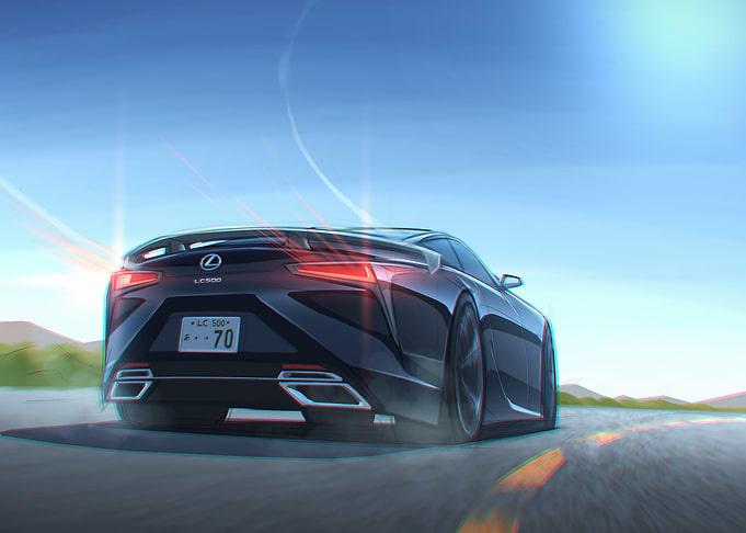 Lexus LC 500 on the Road