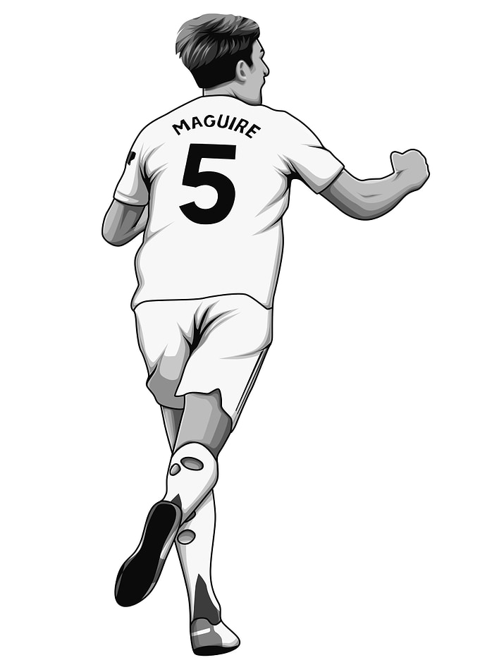 Harry Maguire Black and White Version