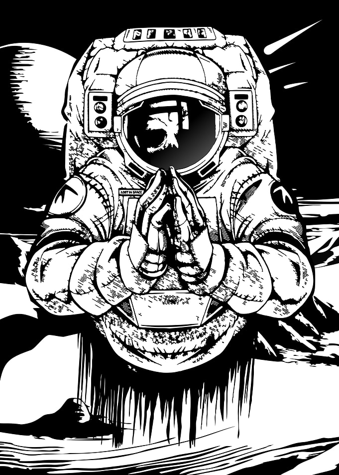 Lost in Space Astronaut Illustration