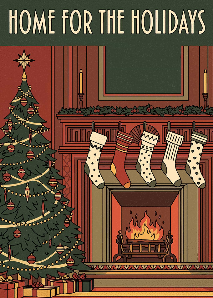 Home for the Holidays Illustration