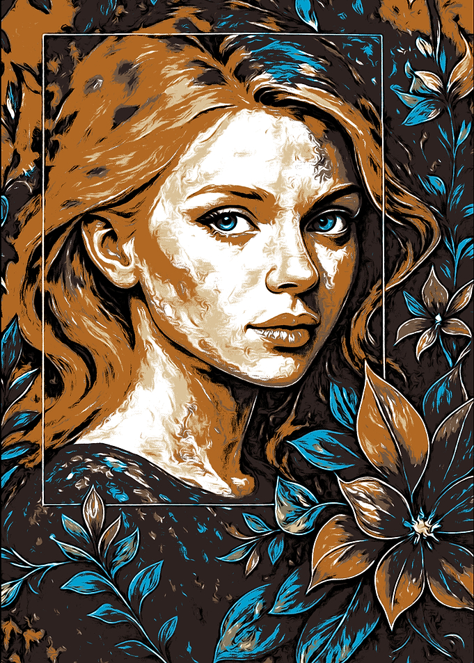 Portrait of a Woman with Flowers