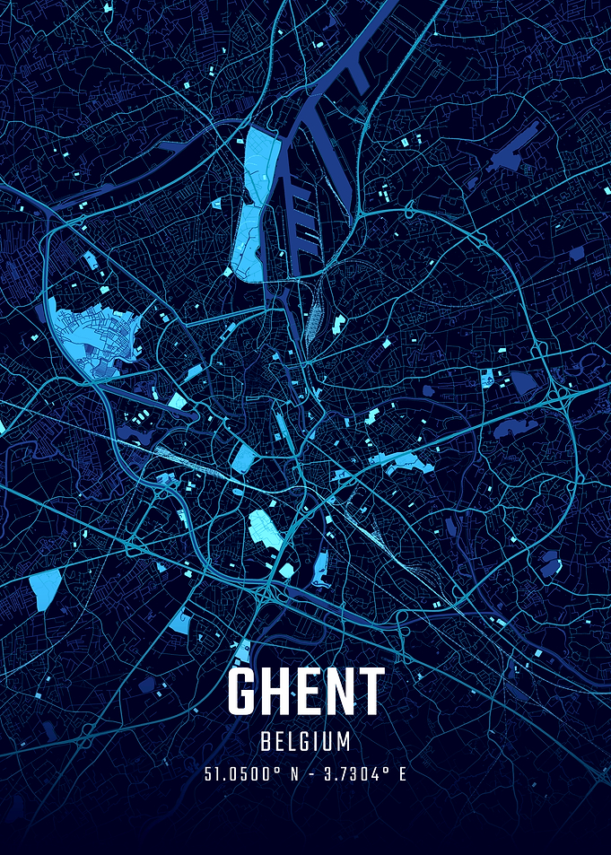 Ghent Midnight City Map
