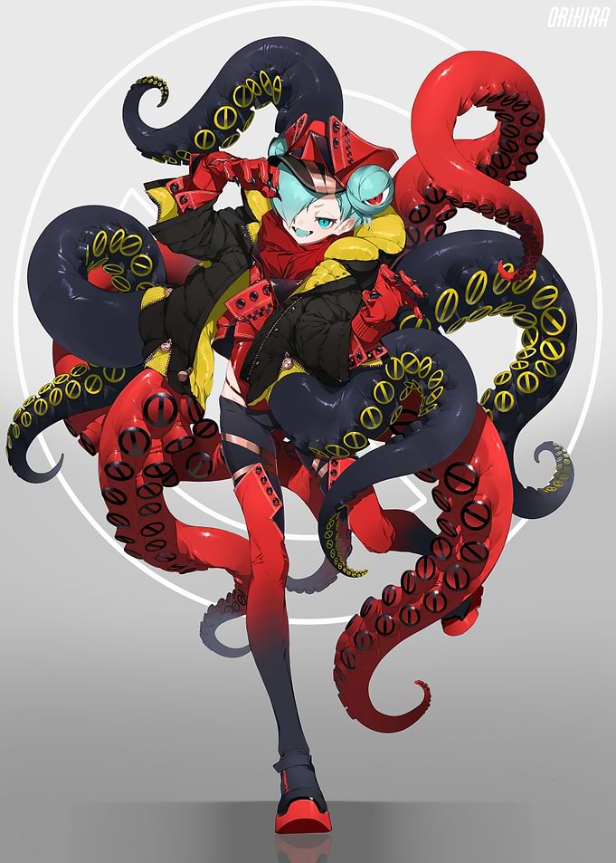 Octopus Girl Digital Art