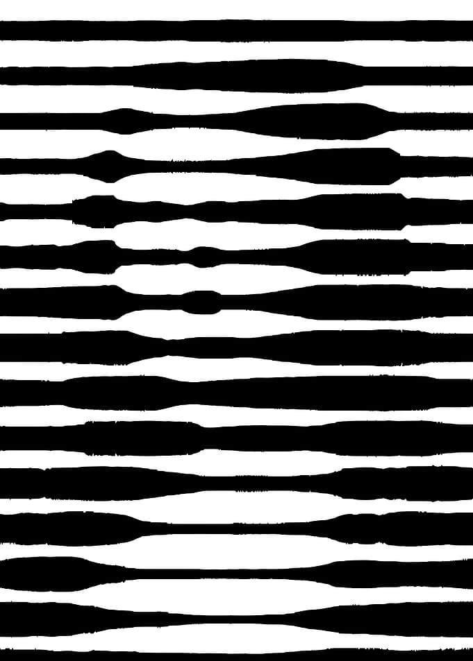 Mona Lisa Black and White Line Pattern