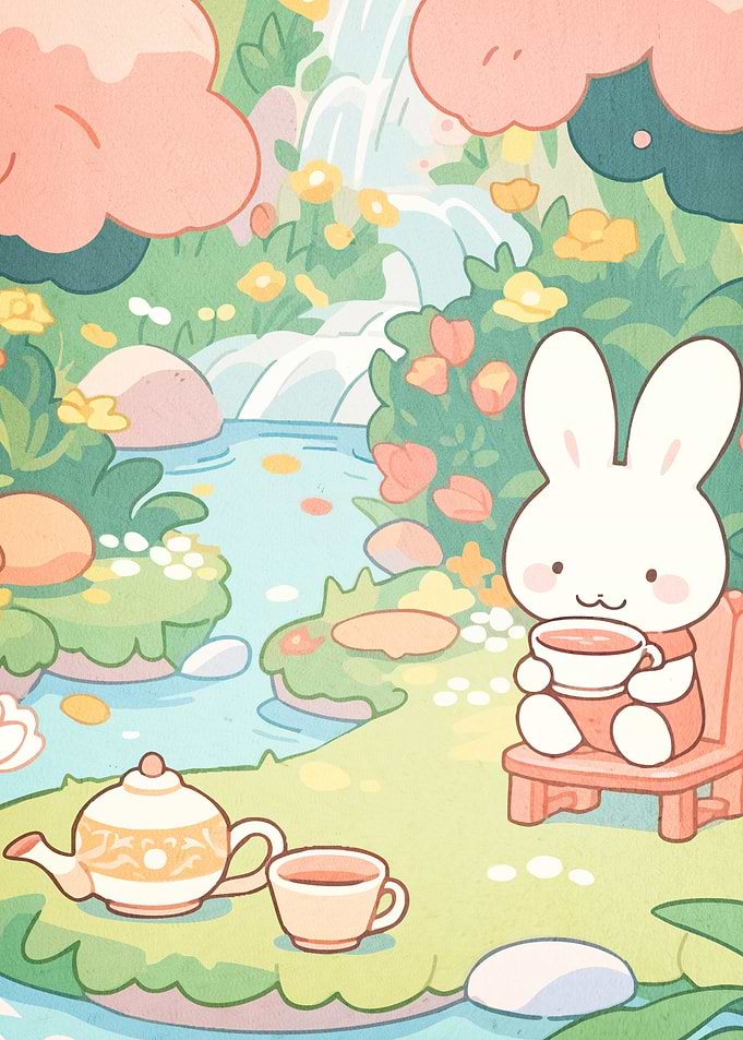 Cute Bunny Tea Party