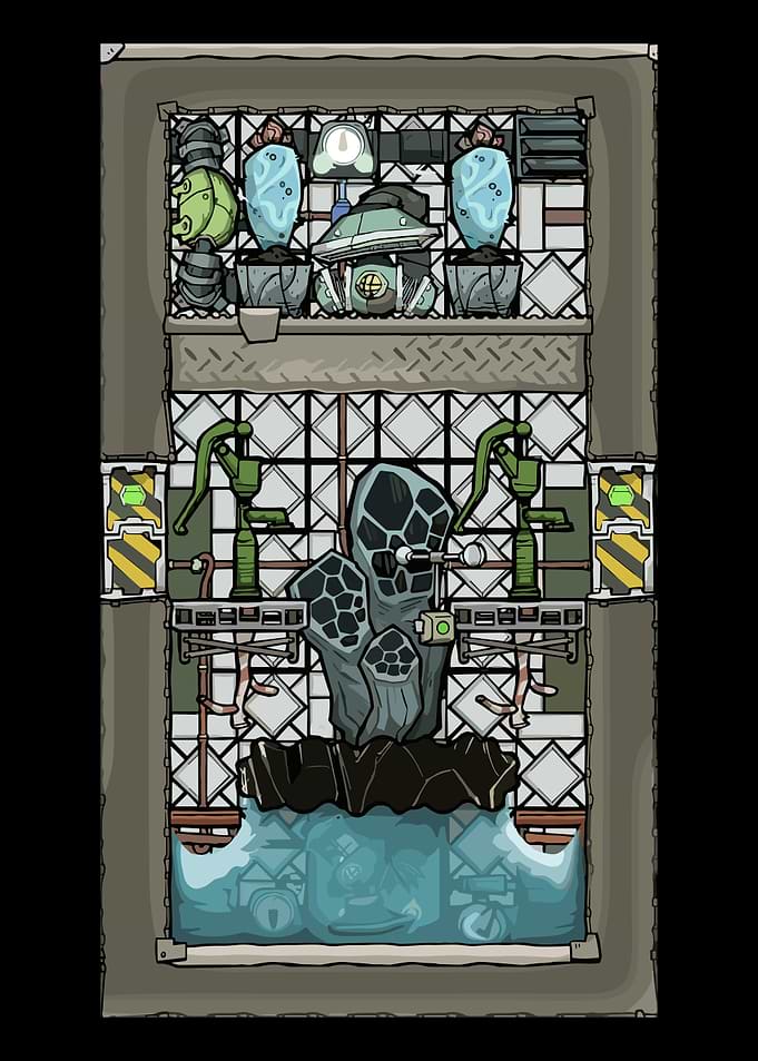 Underground Facility Pixel Art Illustration