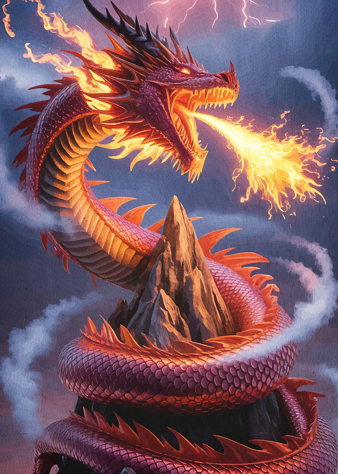 Dragon Coiled Around Mountain
