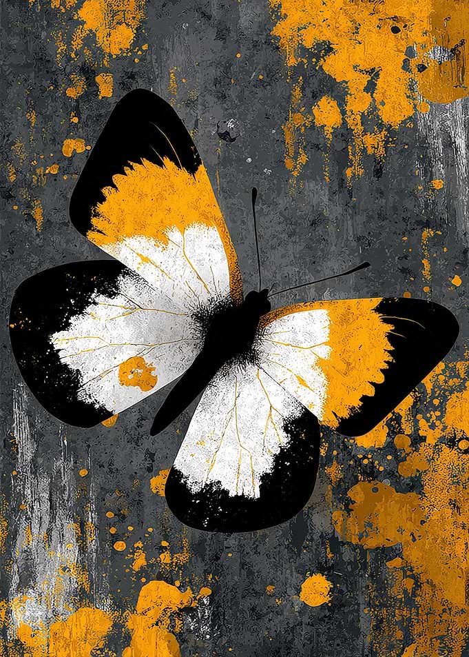 Abstract Butterfly Art