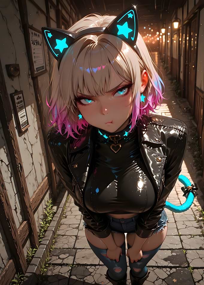 Anime Girl with Cat Ears