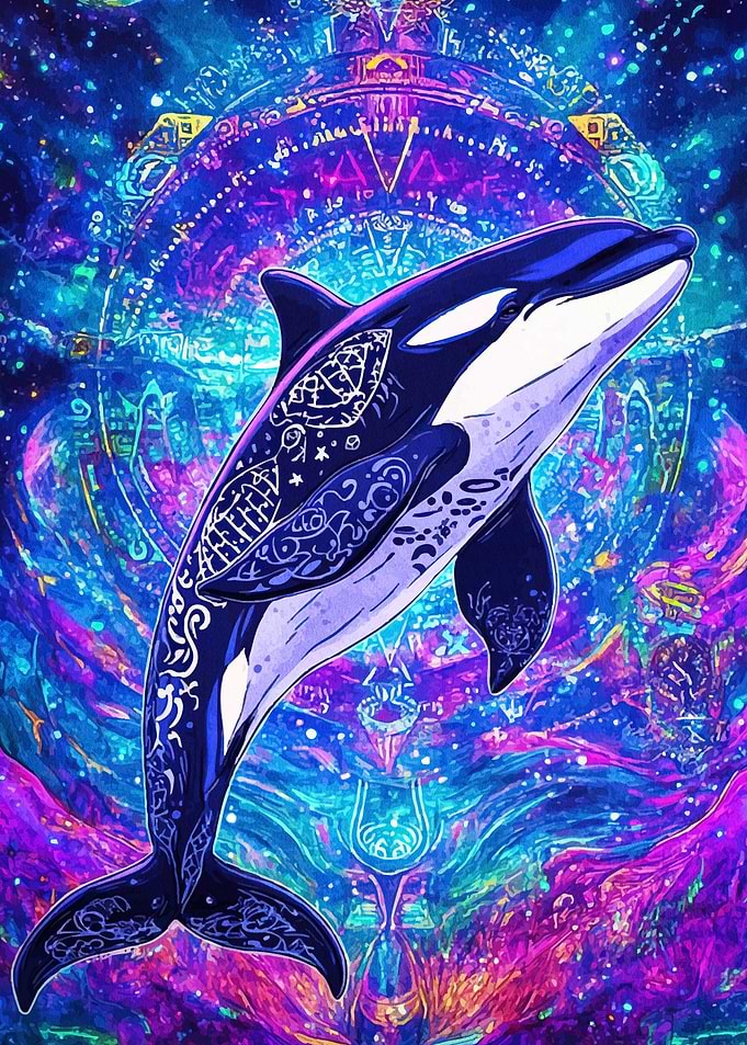Psychedelic Orca Whale