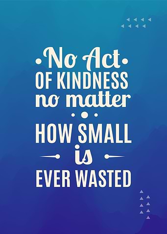 Kindness Quote on Blue Gradient Background