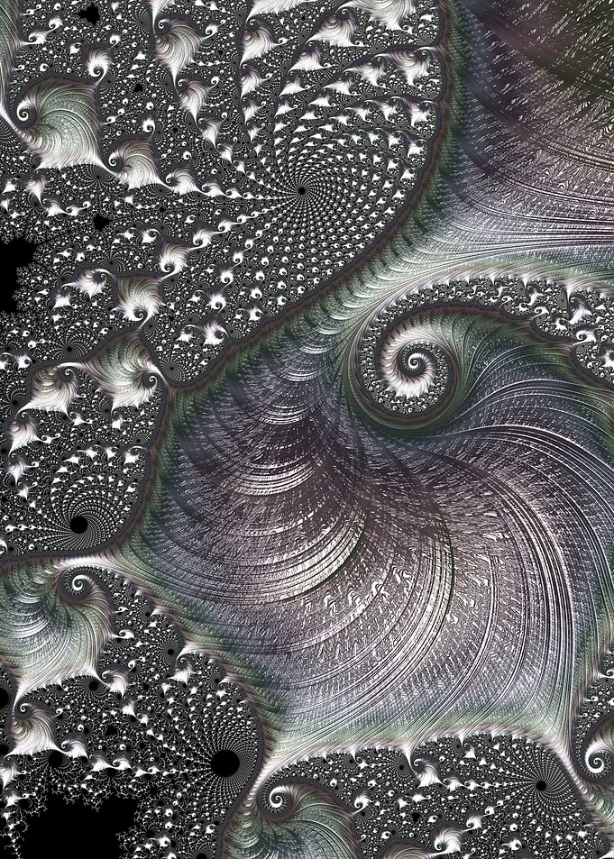 Fractal Silver Swirls