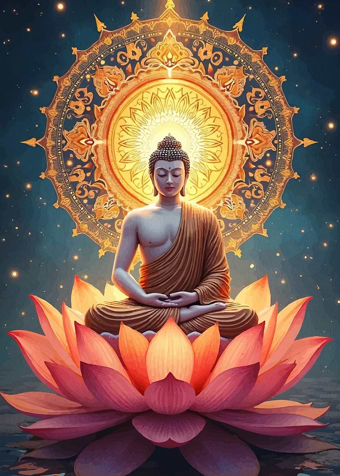 Buddha Lotus Flower Meditation