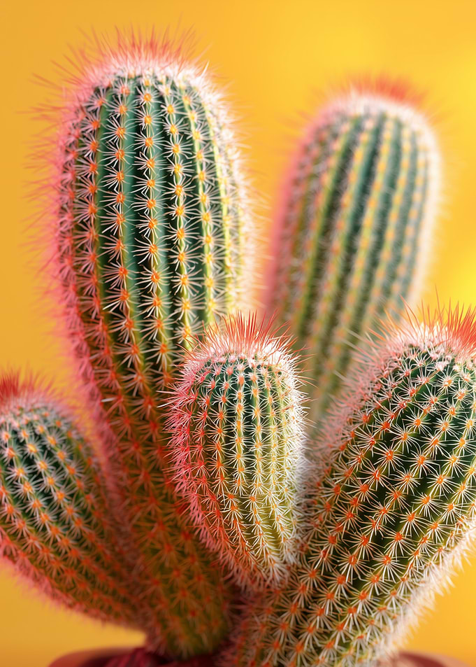 Cactus plant with orange spines