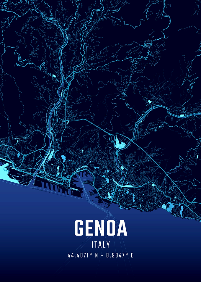 Genoa Midnight City Map
