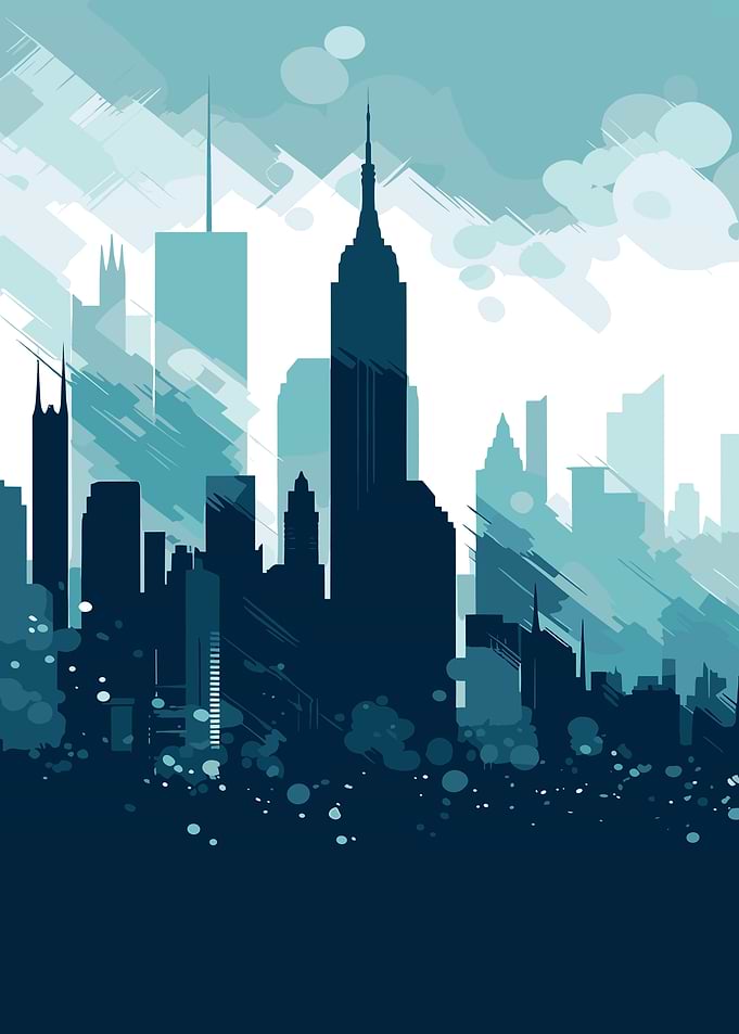 New York City Skyline Illustration