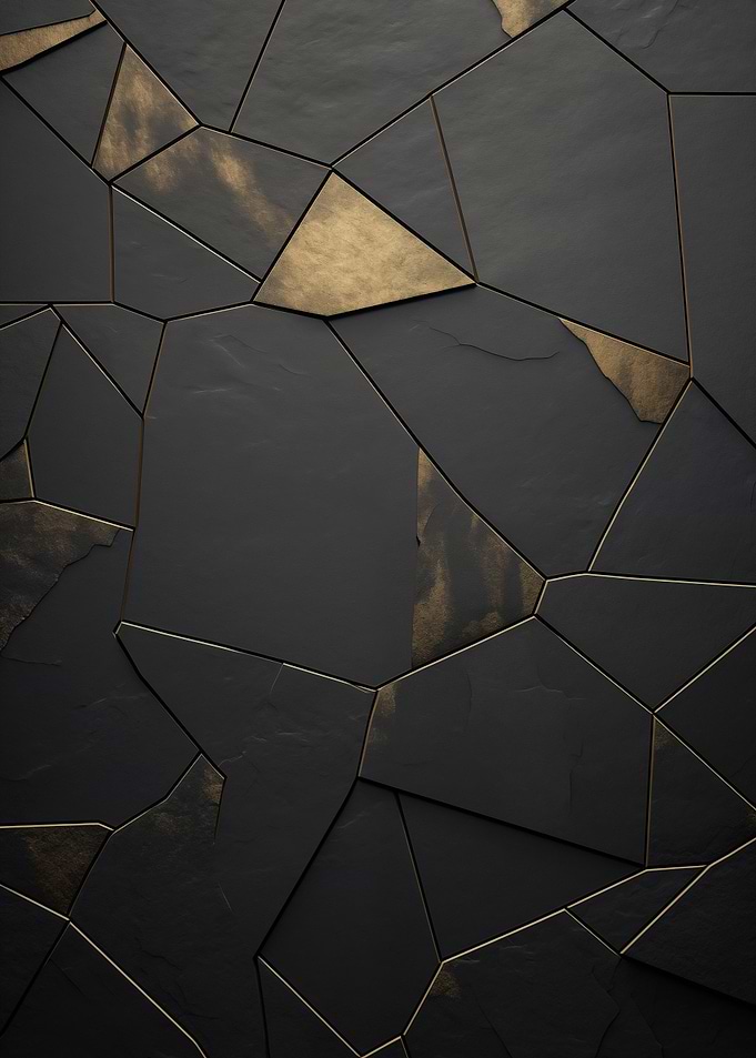 Abstract Black Gold Art