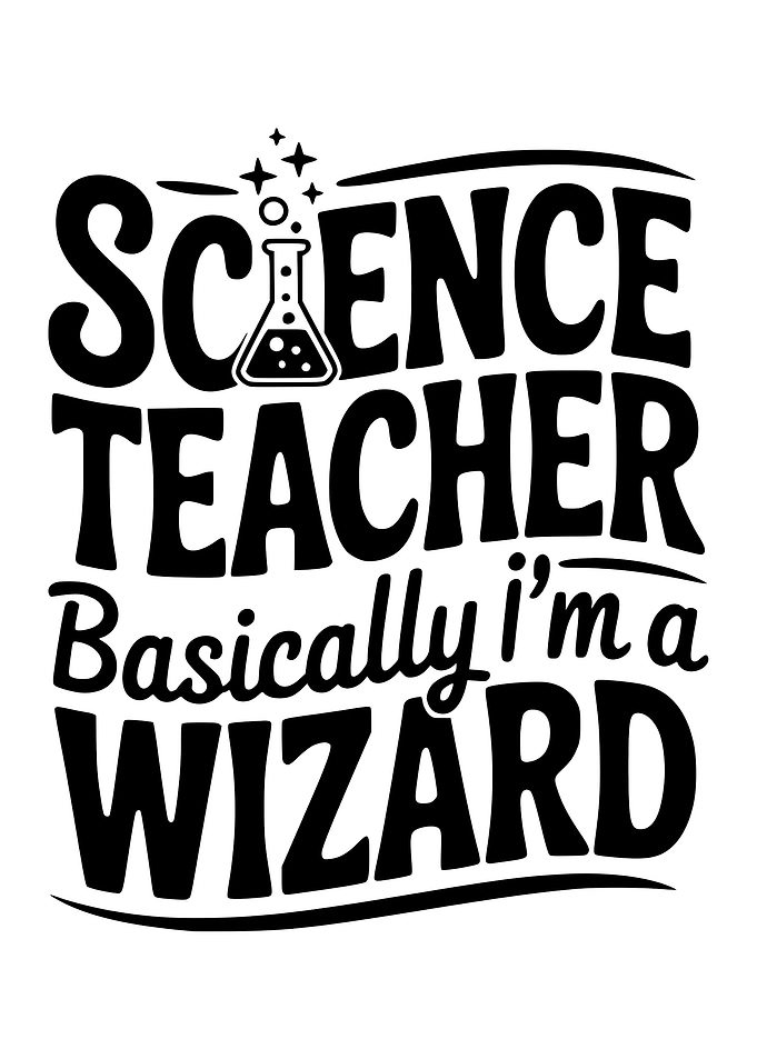 Science Teacher Wizard Text Art