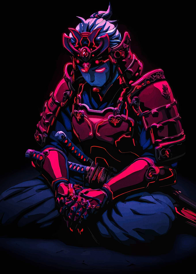 Cyberpunk Samurai Warrior