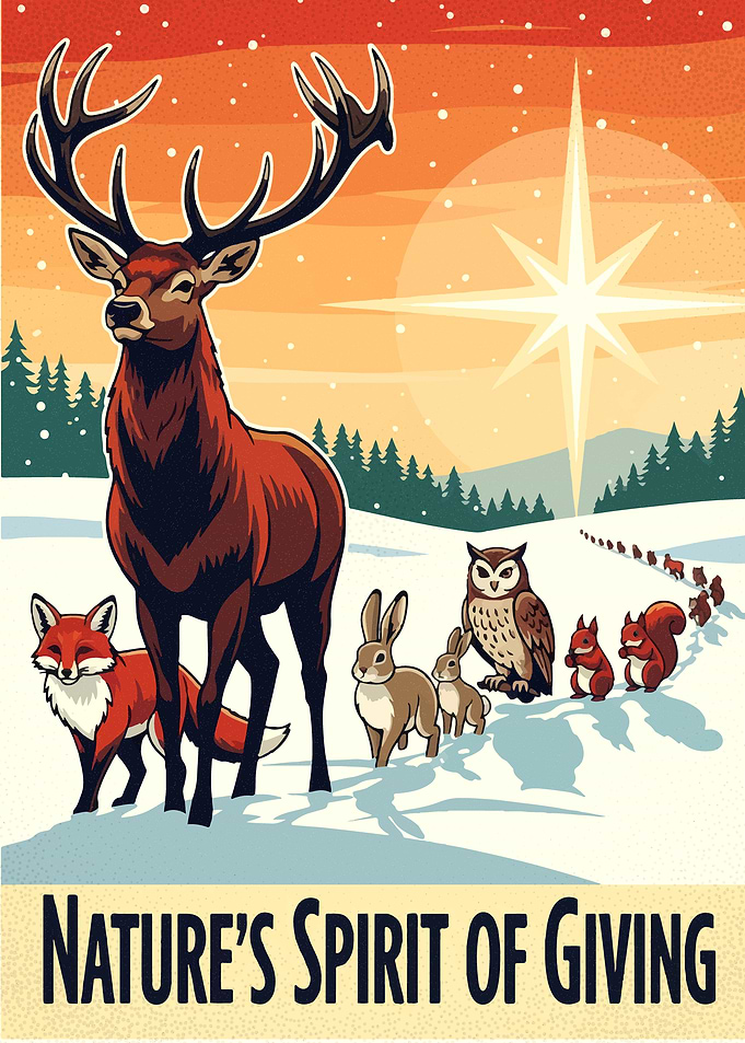 Nature's Spirit of Giving Illustration