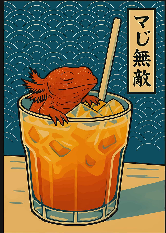 Bearded Dragon in a Drink