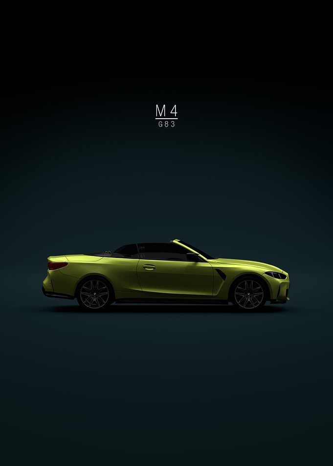 Yellow BMW M4 G83 Convertible