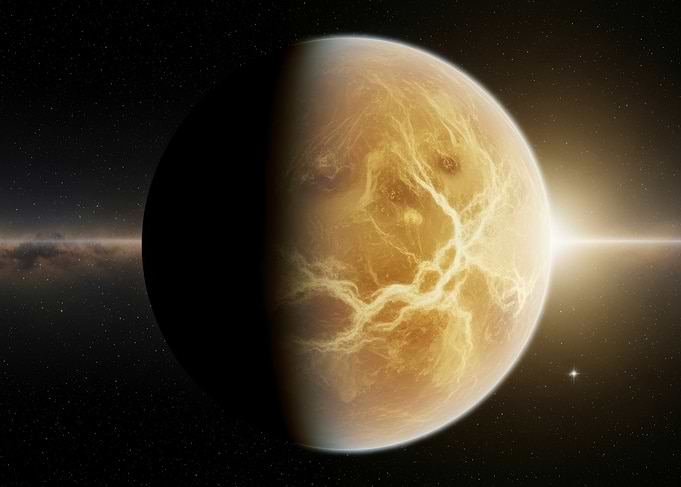 Venus planet in space