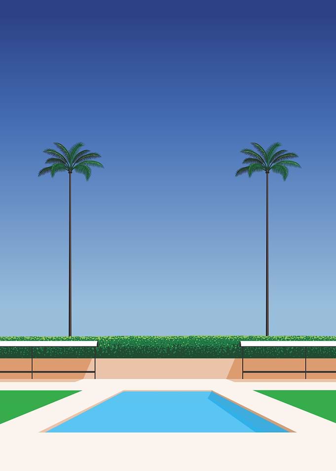 Poolside and Palm Trees