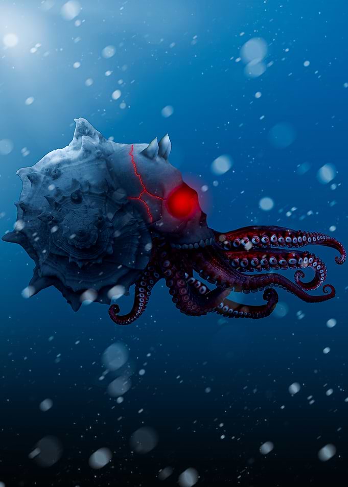 Octopus Skull Shell Creature